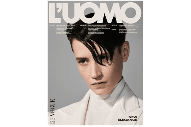L’Uomo Vogue febbraio 2019 modello transgender in cover coolcuore